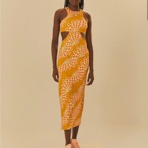 adidas Farm Rio cutout midi dress